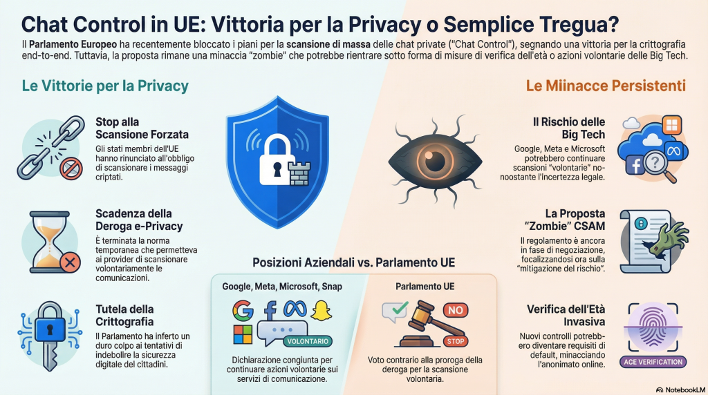 26x13 - Big Tech sfida l'Europa sulle chat (infografica)